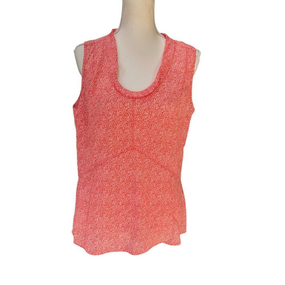 Tory Burch Poppy Floral 100% Silk Jasmine Sleeveless Blouse Size 10